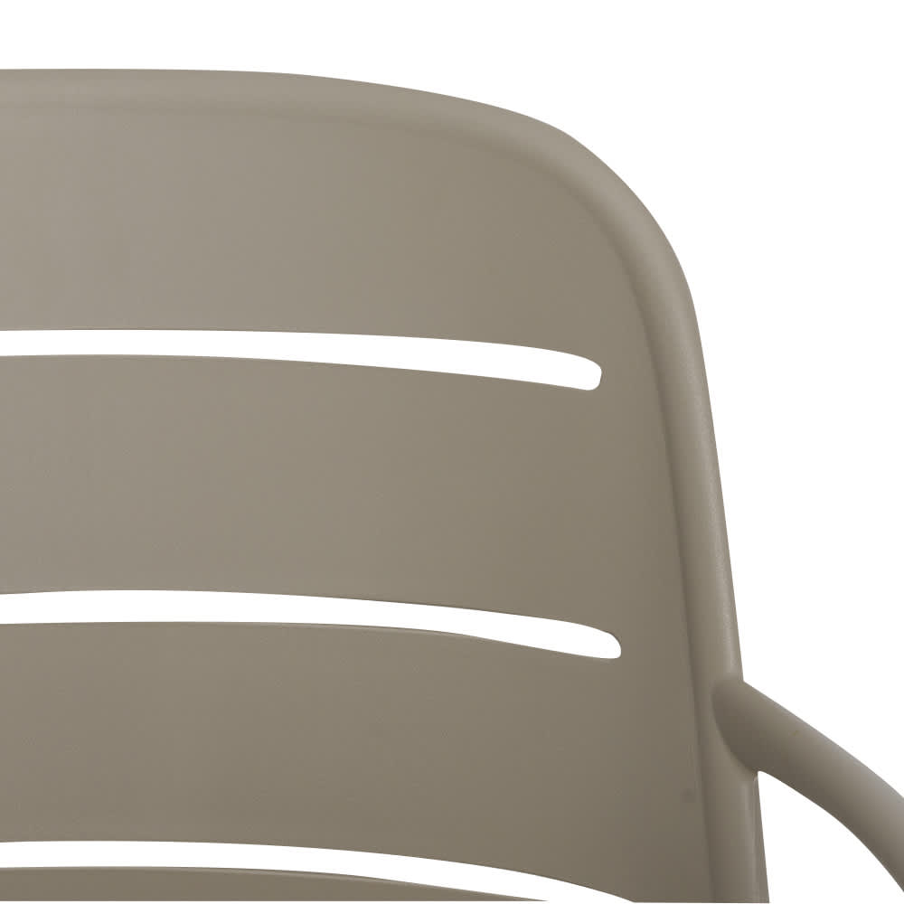 VERTUO Taupe Polypropylene Fantaisie Chair