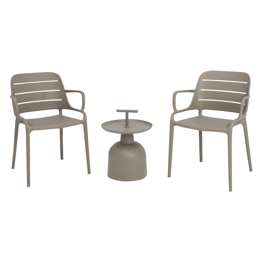 VERTUO Taupe Polypropylene Fantaisie Chair