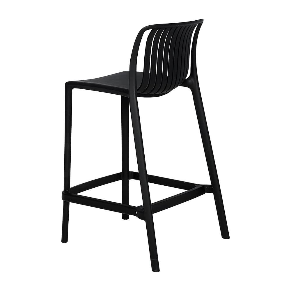 VERTUO Black Polypropylene Stool