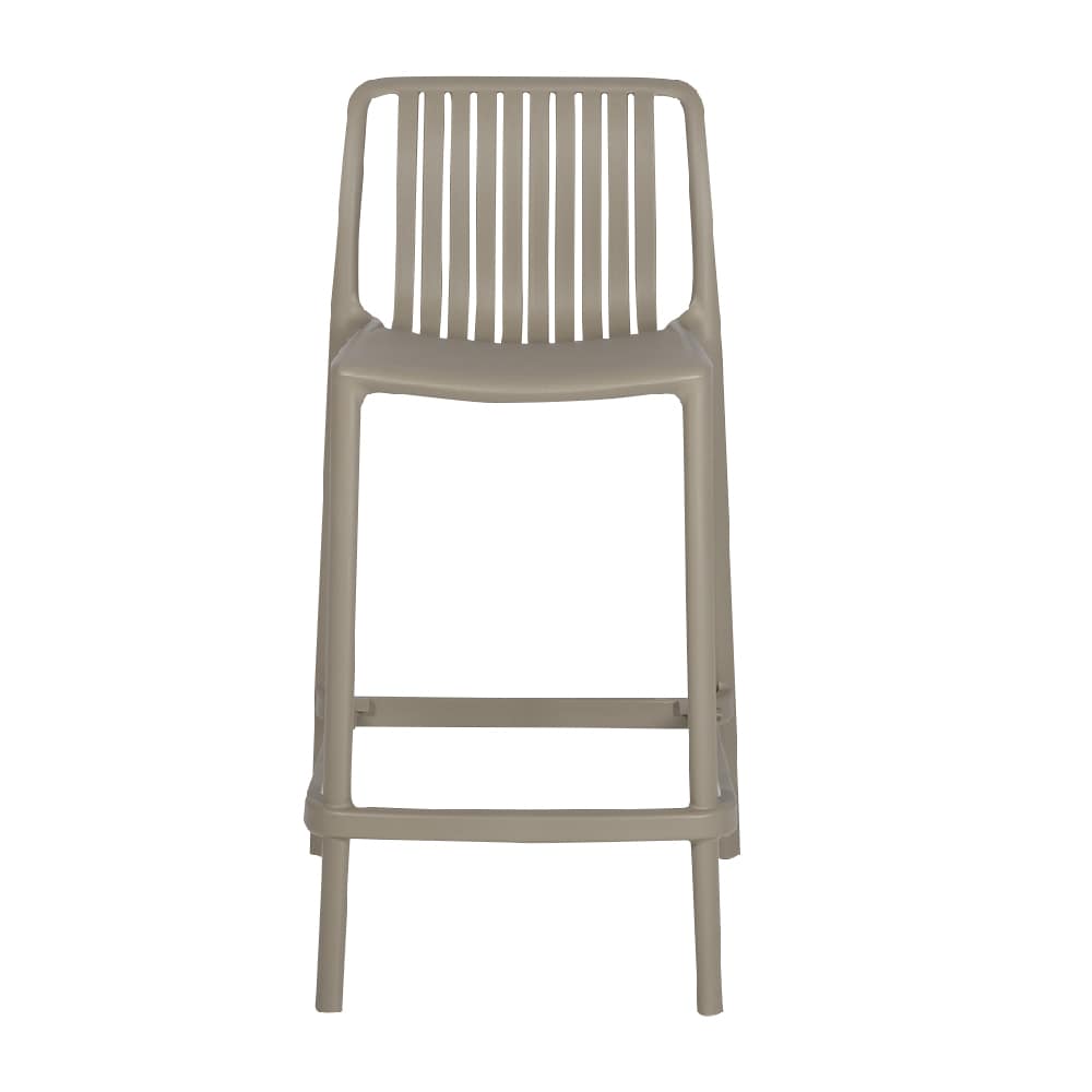 Tabouret en polypropylène taupe VERTUO