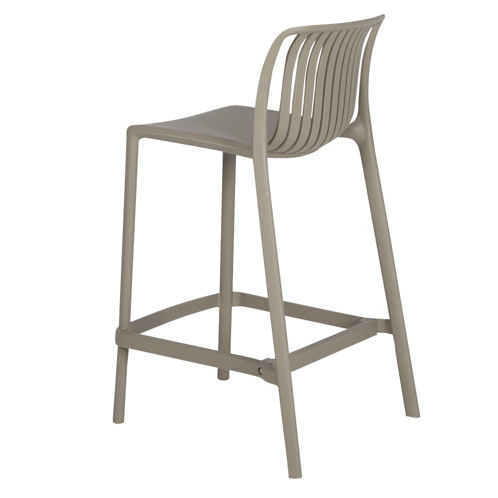 Tabouret en polypropylène taupe VERTUO