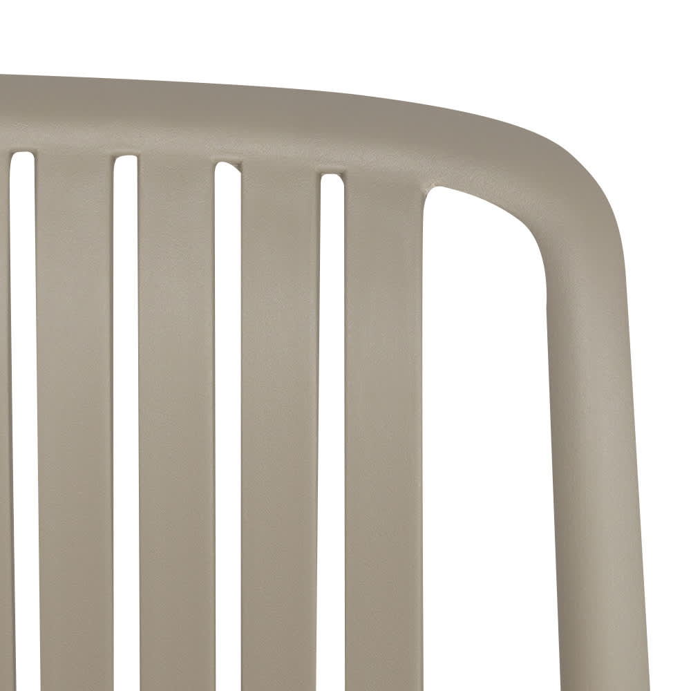 Tabouret en polypropylène taupe VERTUO