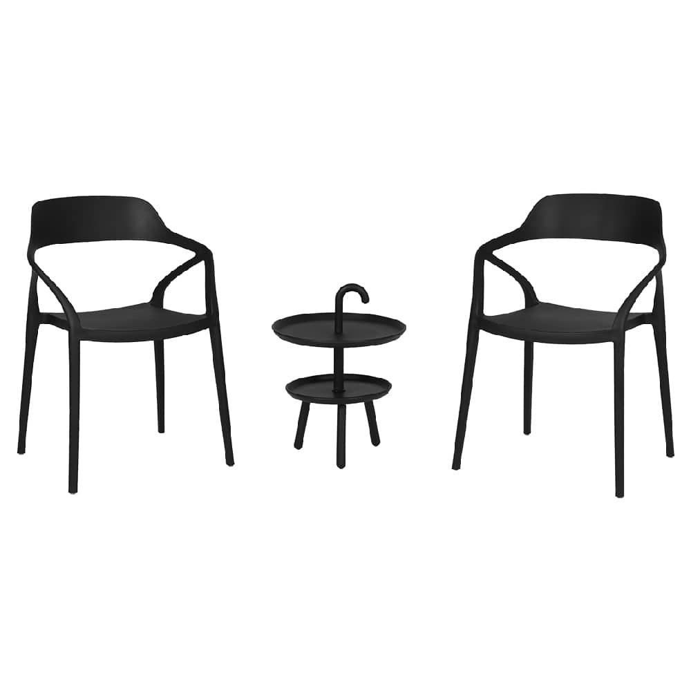 VERTUO Black Polypropylene Nova Side Table