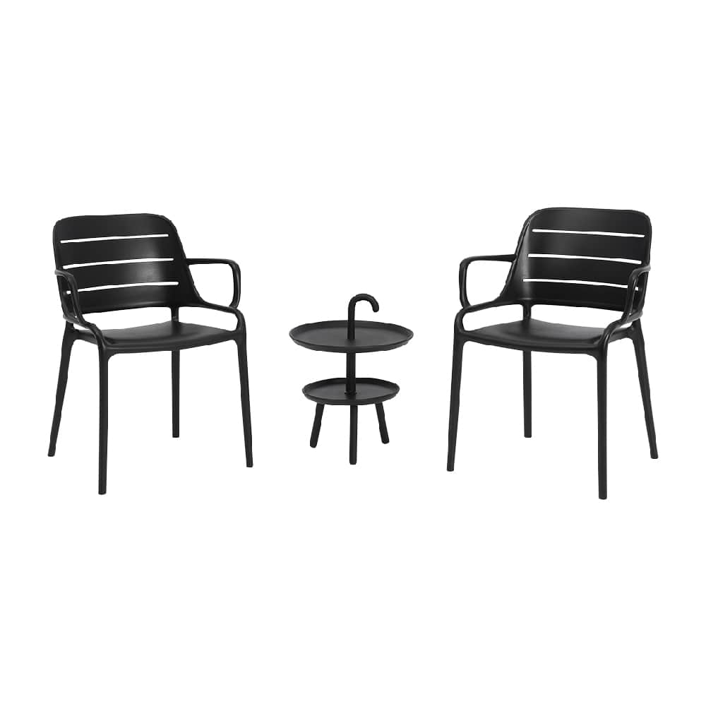 VERTUO Black Polypropylene Nova Side Table