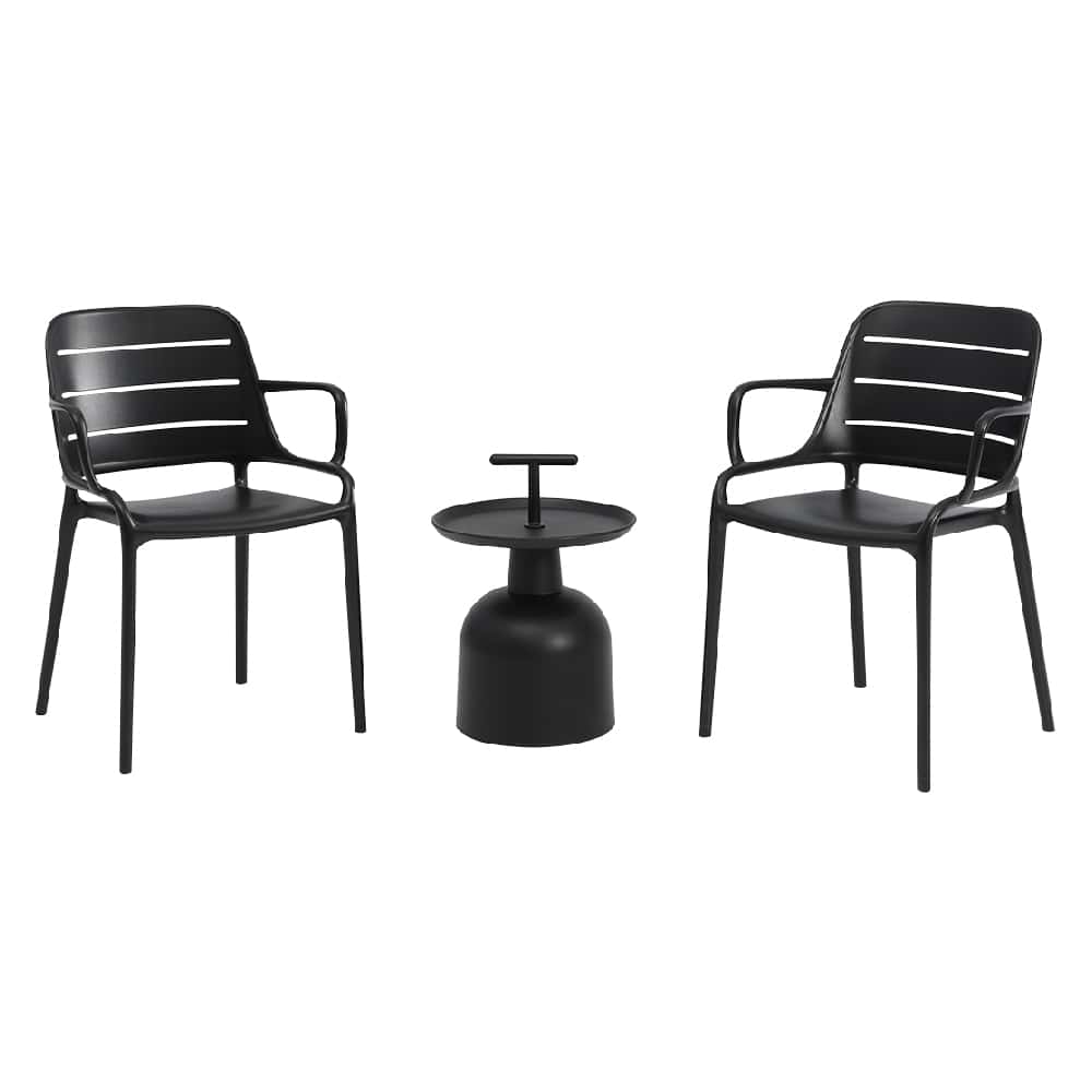 Table d'appoint Bomba en polypropylène noir