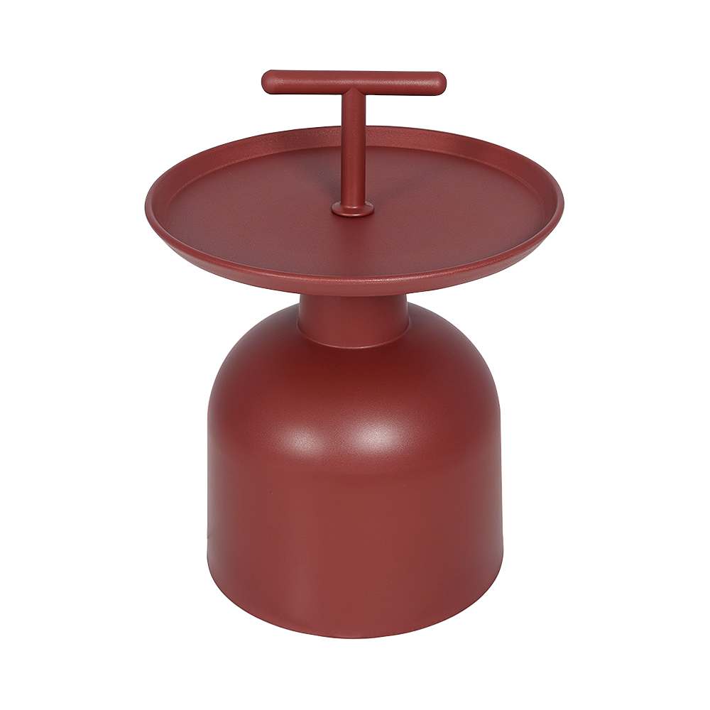VERTUO Burgundy Polypropylene Bomba Side Table