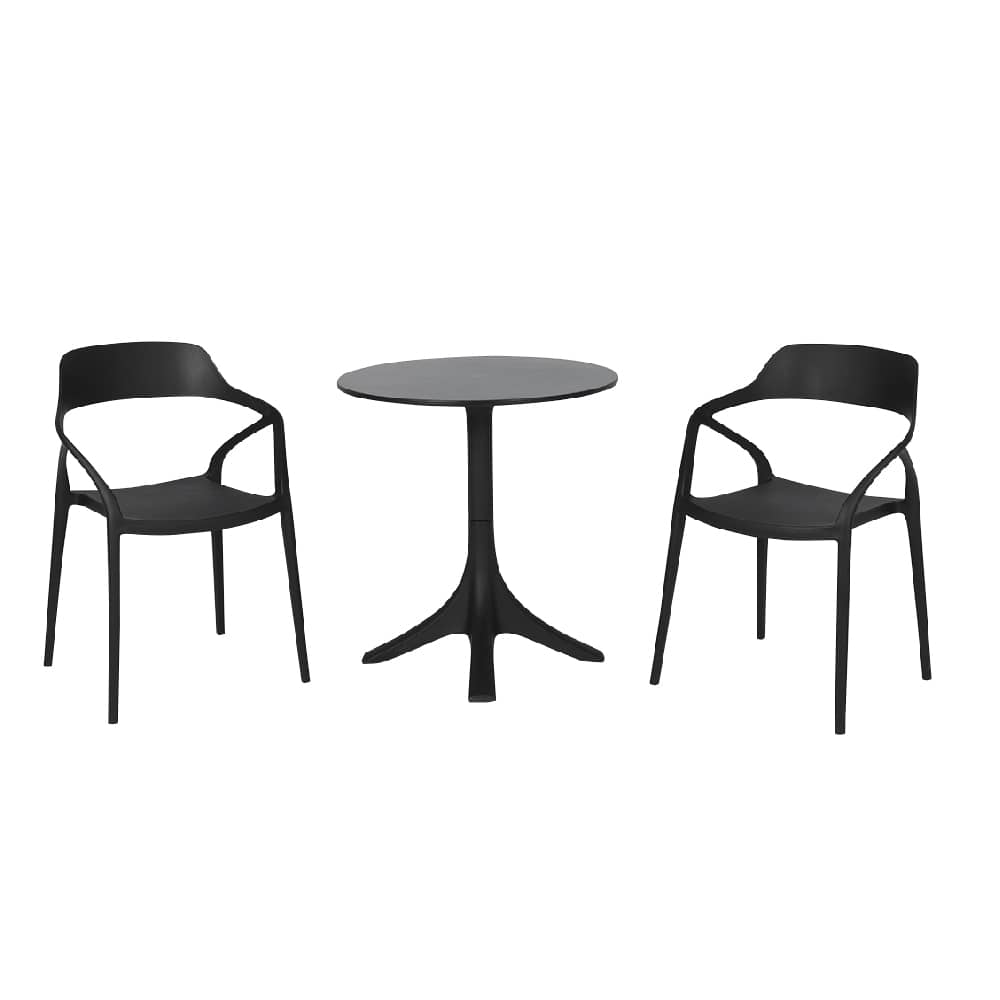 VERTUO Black Polypropylene Bistro Table 27 1/2 in.