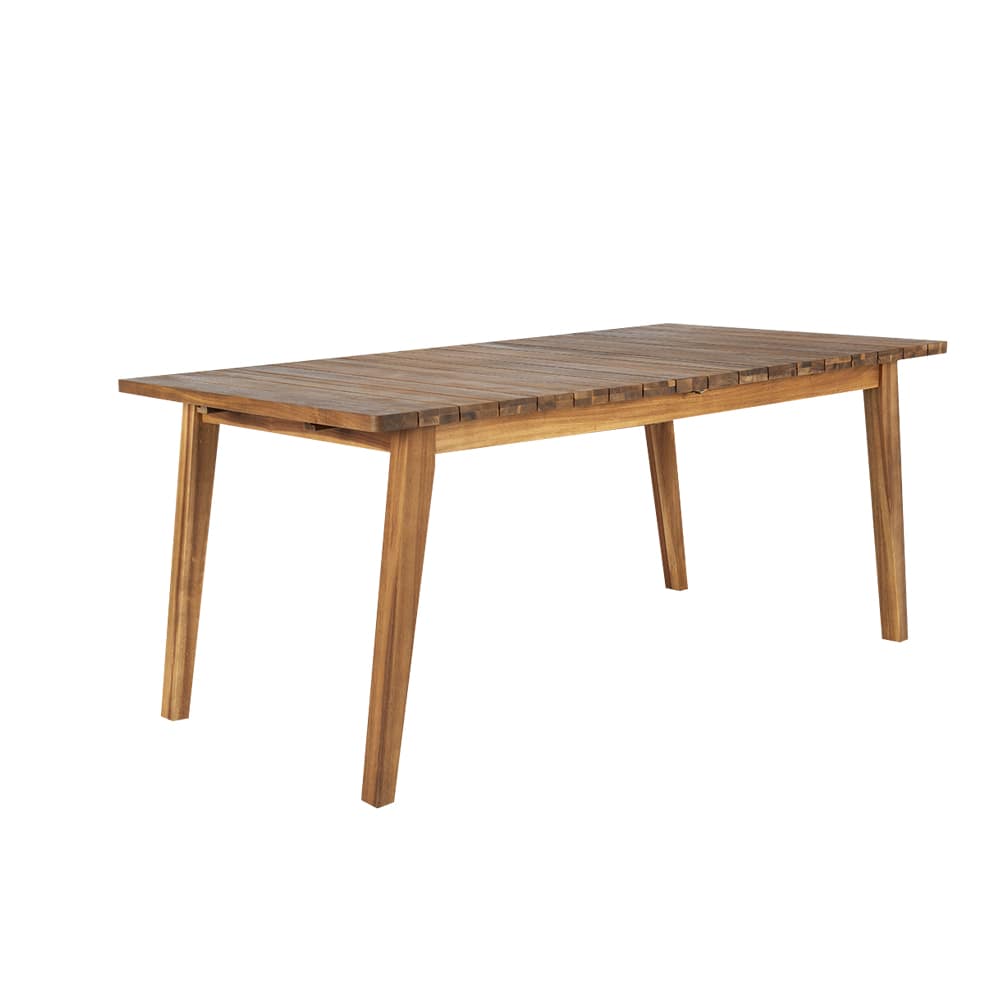 VERTUO Natural Acacia Wood Rectangular Extendable Garden Table 35&nbsp;3/8&nbsp;in.&nbsp;x&nbsp;94&nbsp;1/2 in.