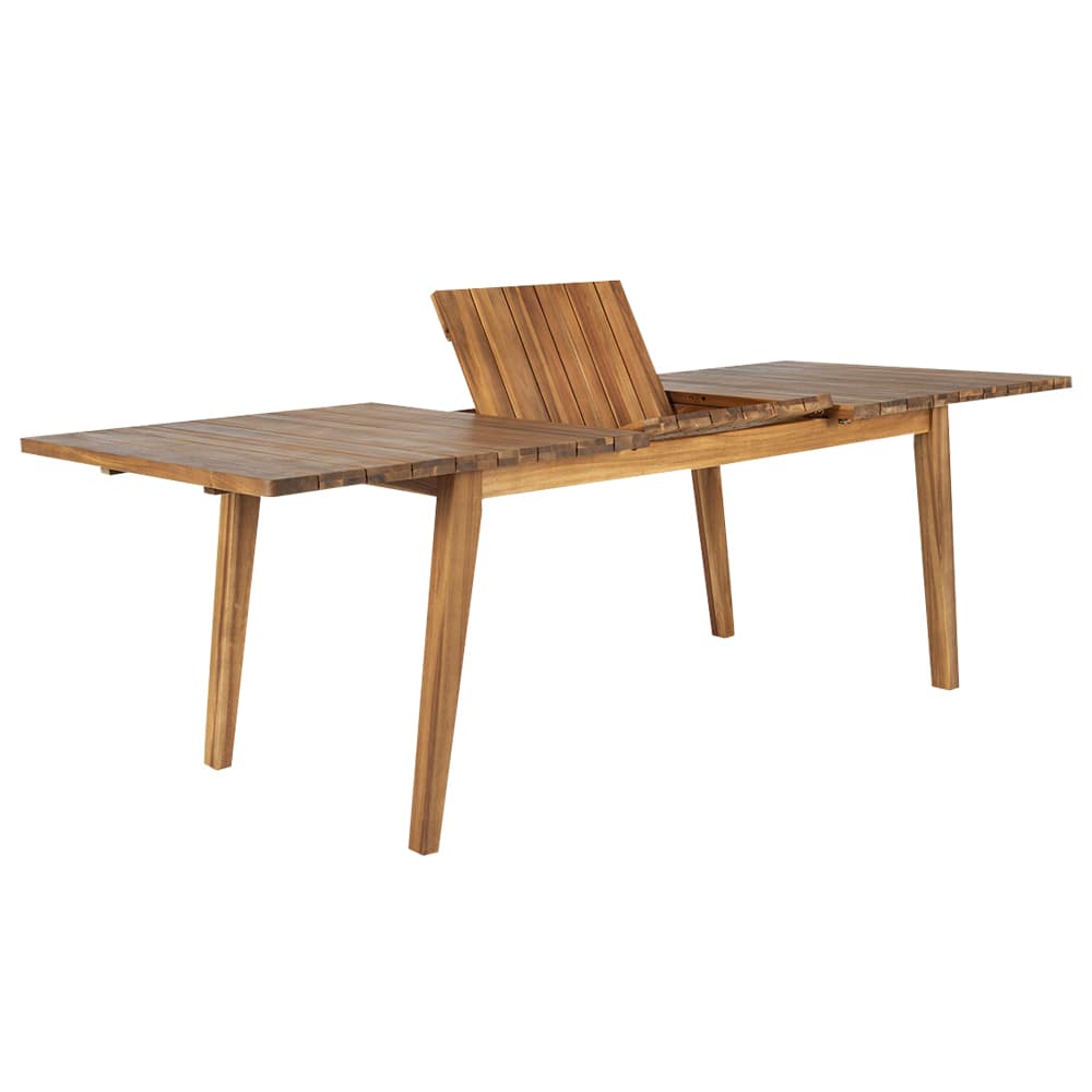 Table de jardin rectangulaire extensible en bois d'acacia naturel 35&nbsp;3/8&nbsp;po&nbsp;x&nbsp;94 1/2&nbsp;po VERTUO