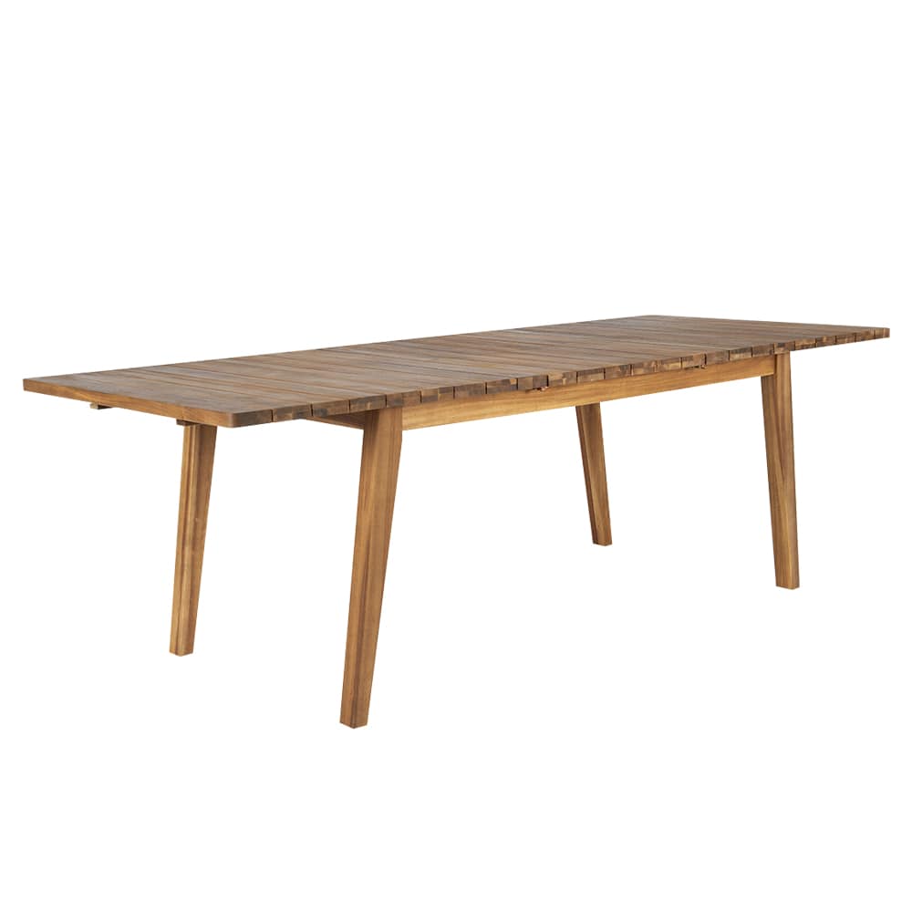 Table de jardin rectangulaire extensible en bois d'acacia naturel 35&nbsp;3/8&nbsp;po&nbsp;x&nbsp;94 1/2&nbsp;po VERTUO