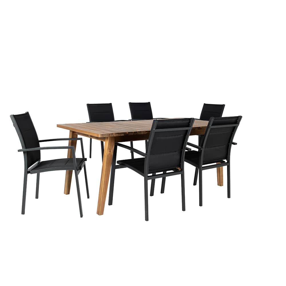 Table de jardin rectangulaire extensible en bois d'acacia naturel 35&nbsp;3/8&nbsp;po&nbsp;x&nbsp;94 1/2&nbsp;po VERTUO