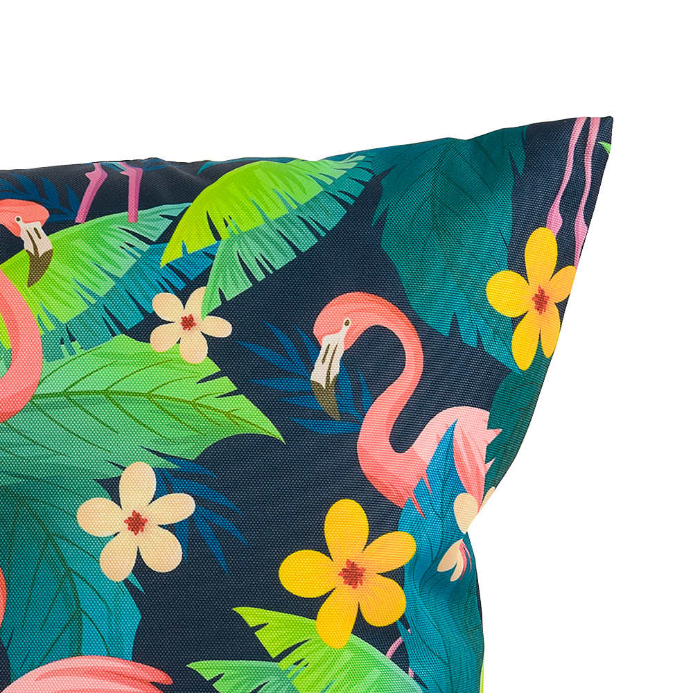 VERTUO Patio Cushion Flamingos and Flowers 17&nbsp;3/4&nbsp;in&nbsp;x&nbsp;17&nbsp;3/4&nbsp;in