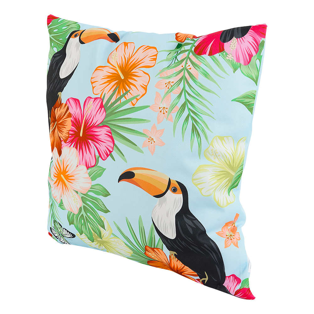 VERTUO Patio Cushion Toucans 17&nbsp;3/4&nbsp;in.&nbsp;x&nbsp;17&nbsp;3/4&nbsp;in.