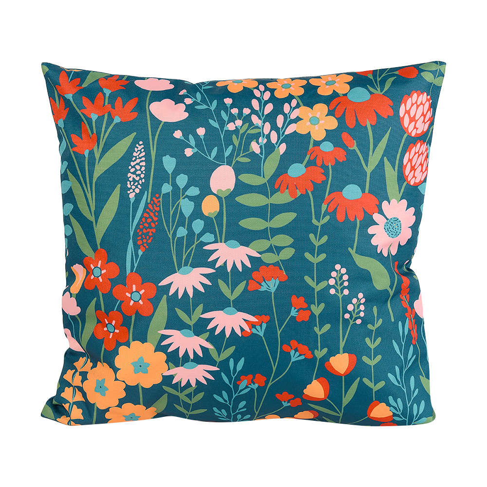 VERTUO Patio Cushion Floral Blue 17&nbsp;3/4&nbsp;in.&nbsp;x&nbsp;17&nbsp;3/4&nbsp;in.