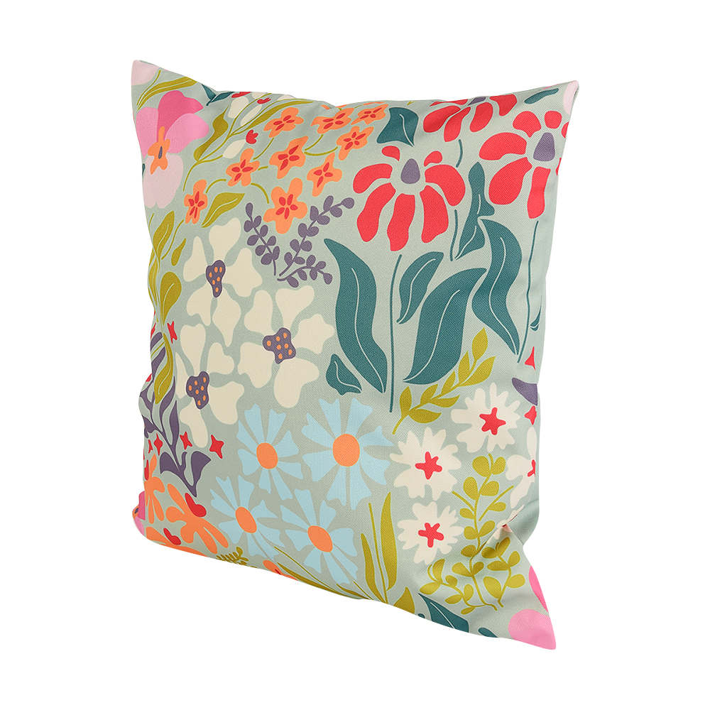 VERTUO Patio Cushion Floral Aqua 17&nbsp;3/4&nbsp;in.&nbsp;x&nbsp;17&nbsp;3/4&nbsp;in.