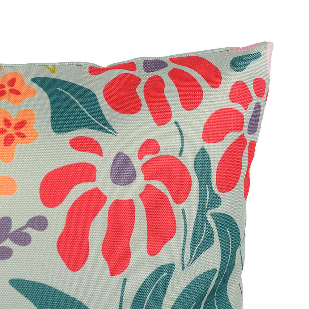 VERTUO Patio Cushion Floral Aqua 17&nbsp;3/4&nbsp;in.&nbsp;x&nbsp;17&nbsp;3/4&nbsp;in.