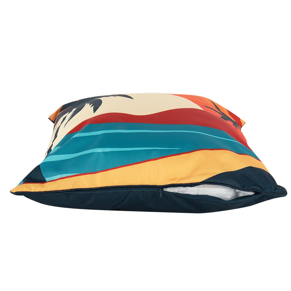 VERTUO Patio Cushion Black Palm Trees 24&nbsp;in.&nbsp;x&nbsp;24&nbsp;in.