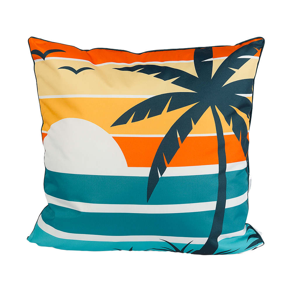 VERTUO Patio Cushion Green Palm Tree 24&nbsp;in.&nbsp;x&nbsp;24&nbsp;in.