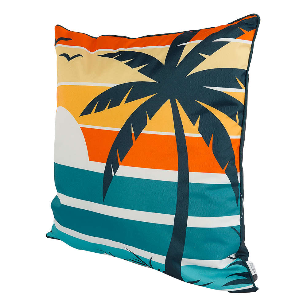 VERTUO Patio Cushion Green Palm Tree 24&nbsp;in.&nbsp;x&nbsp;24&nbsp;in.