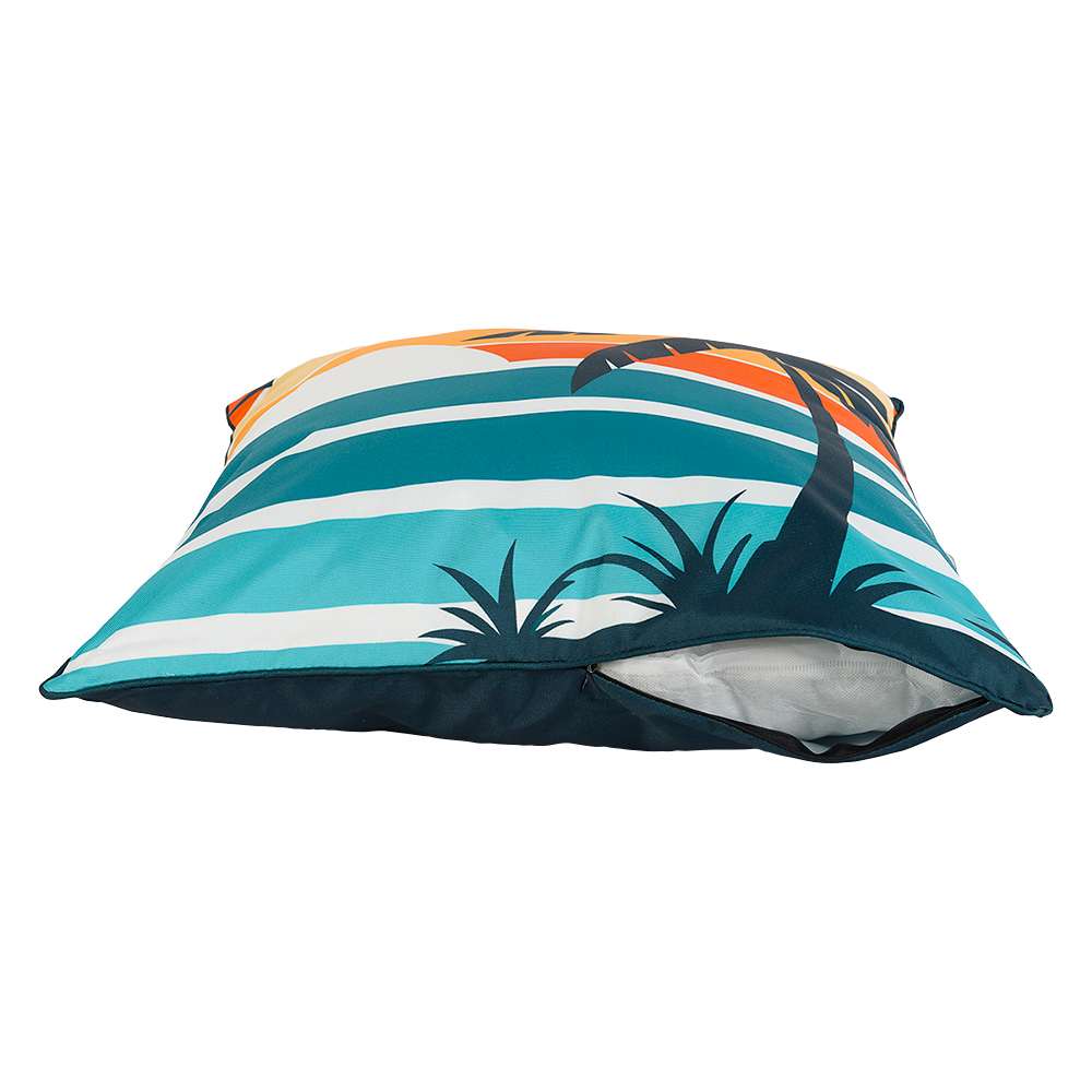 VERTUO Patio Cushion Green Palm Tree 24&nbsp;in.&nbsp;x&nbsp;24&nbsp;in.