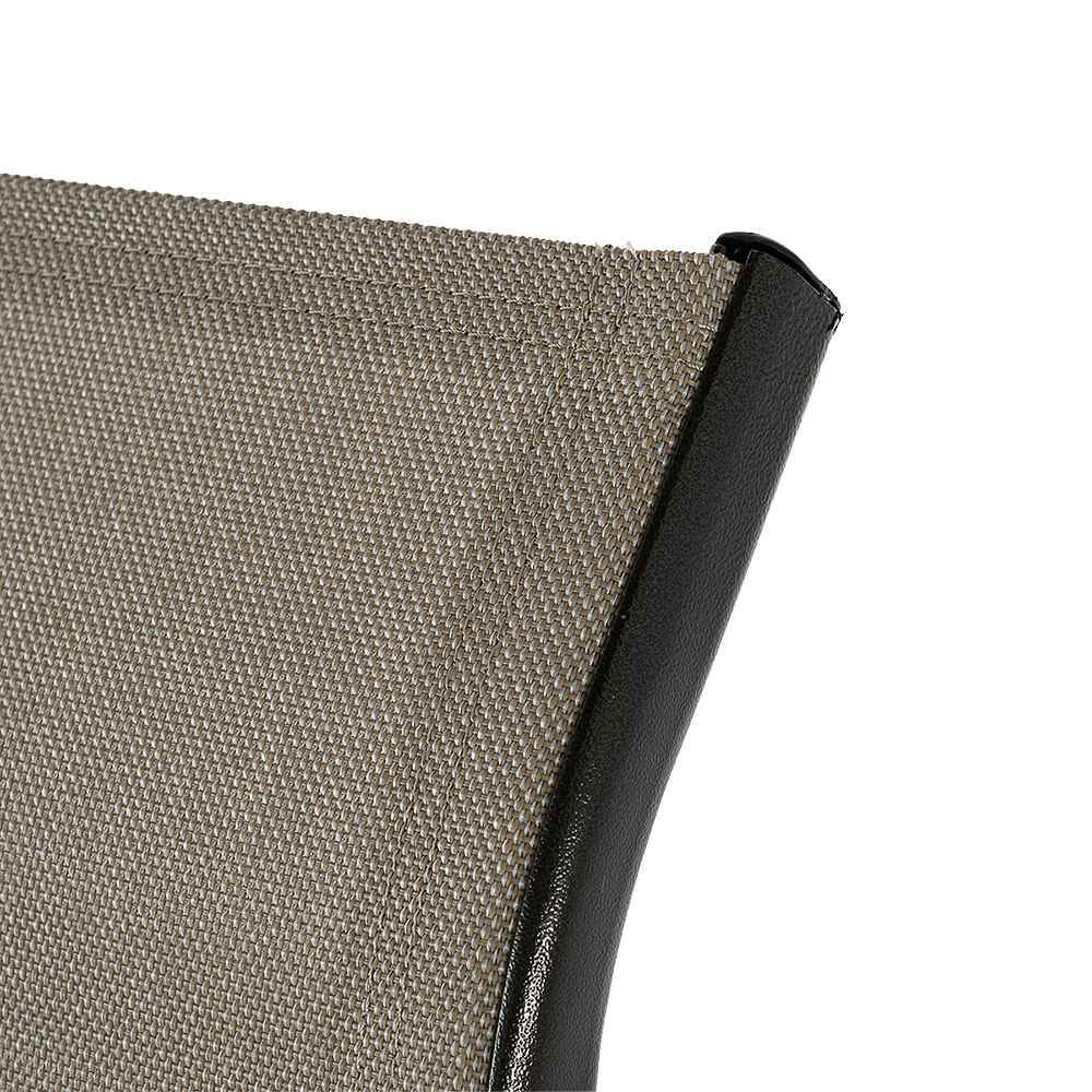 Brown & Greige Steel 2-Seater Swing