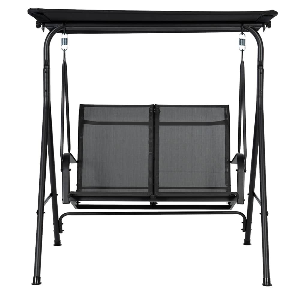 Black & Grey Steel 2-Seater Swing