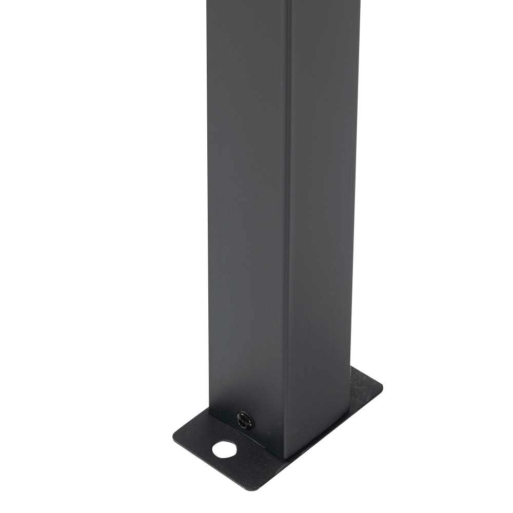 Pergola San Luis noir et beige 10&nbsp;pi&nbsp;x&nbsp;10&nbsp;pi
