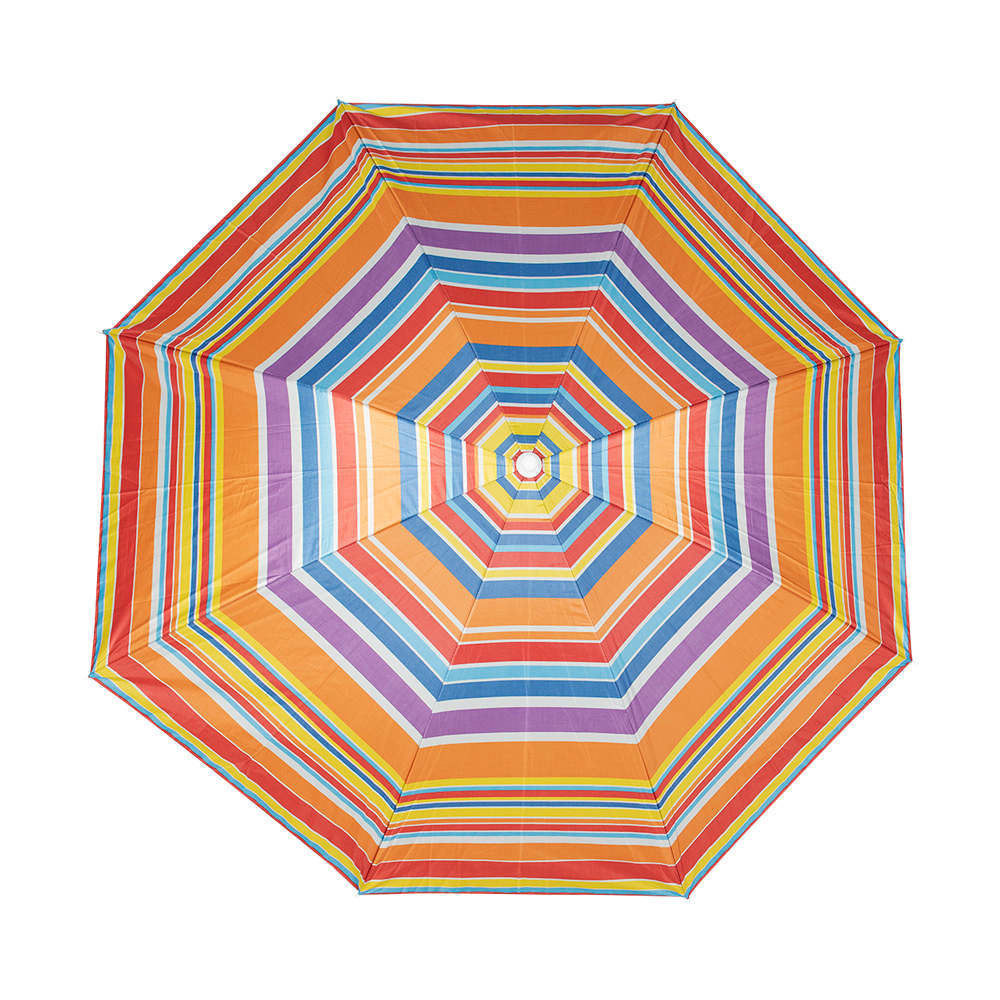 Parasol de plage rayé polyester 5 pi 9 po VERTUO