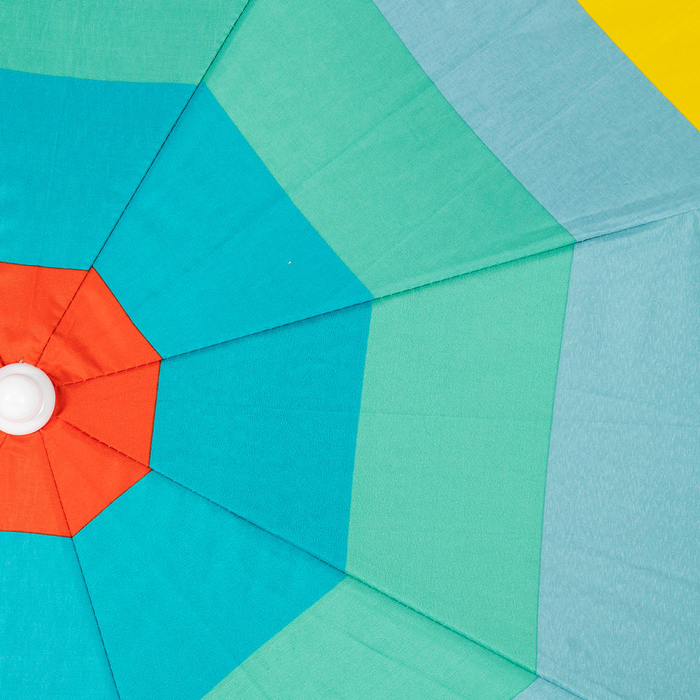 Parasol de plage rayé polyester de qualité supérieure 5 pi&nbsp;9 po VERTUO