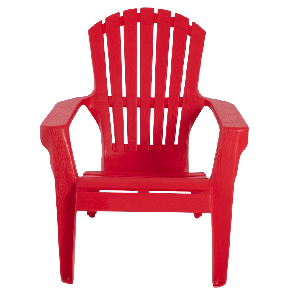 GRACIOUS LIVING Sturdy Adirondack Resin Chair Red