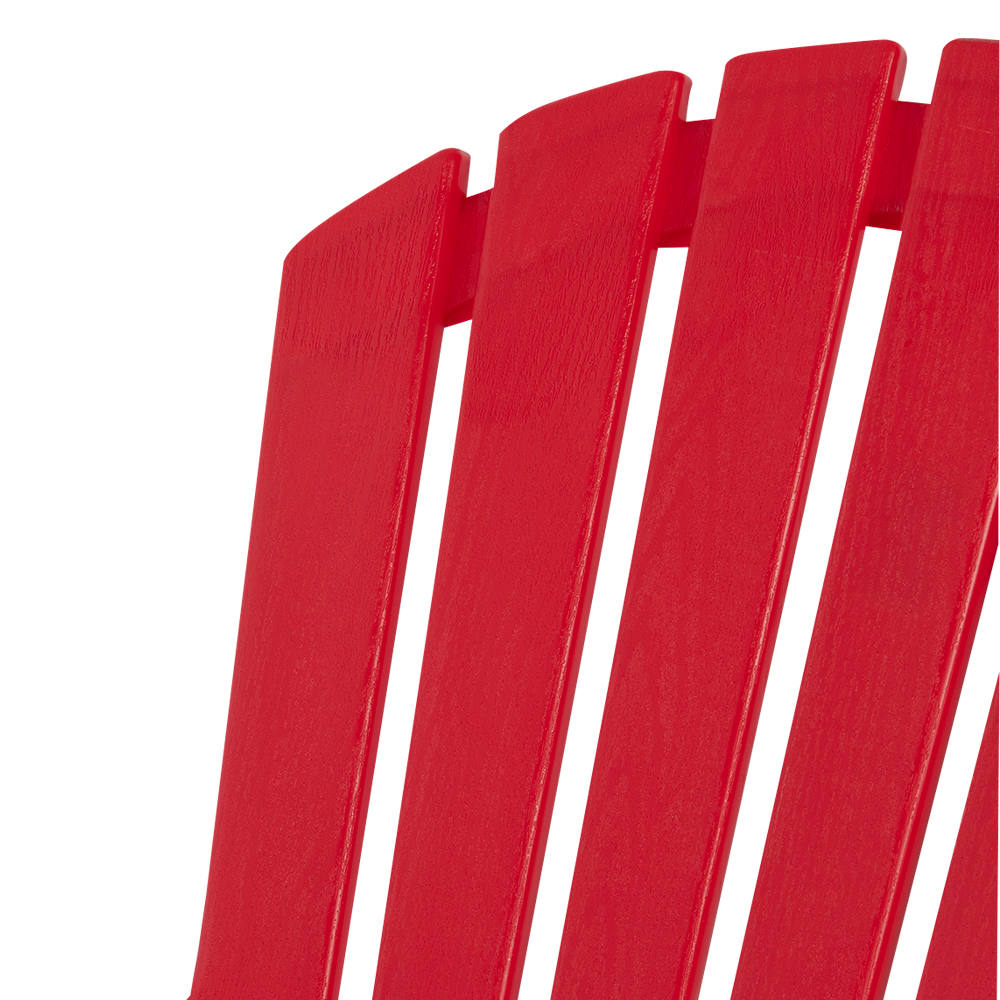 GRACIOUS LIVING Sturdy Adirondack Resin Chair Red