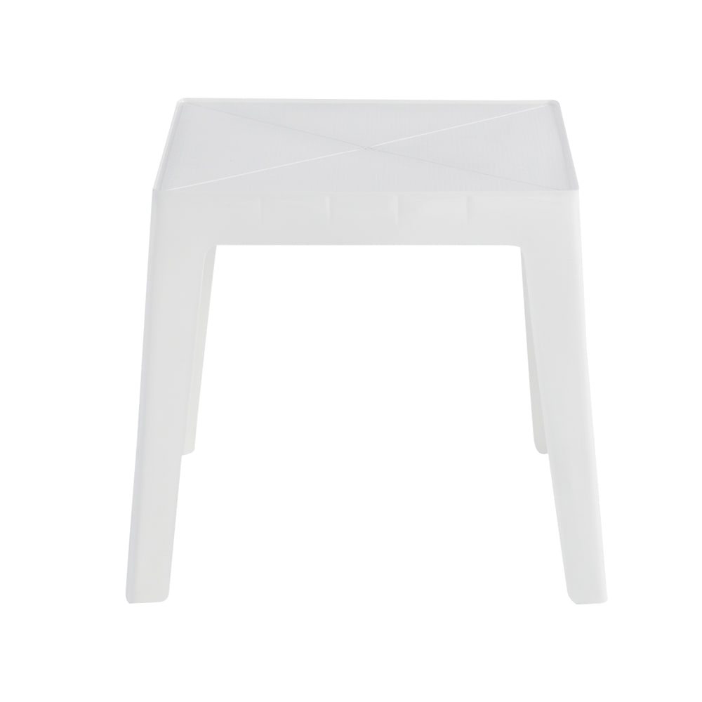 Table d'appoint carrée en résine blanche 17&nbsp;1/2&nbsp;po GRACIOUS LIVING