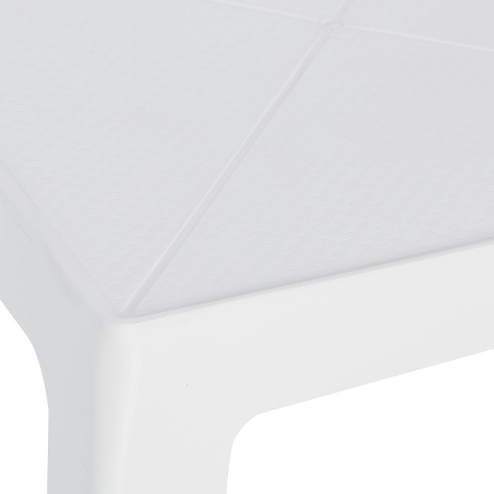 Table d'appoint carrée en résine blanche 17&nbsp;1/2&nbsp;po GRACIOUS LIVING