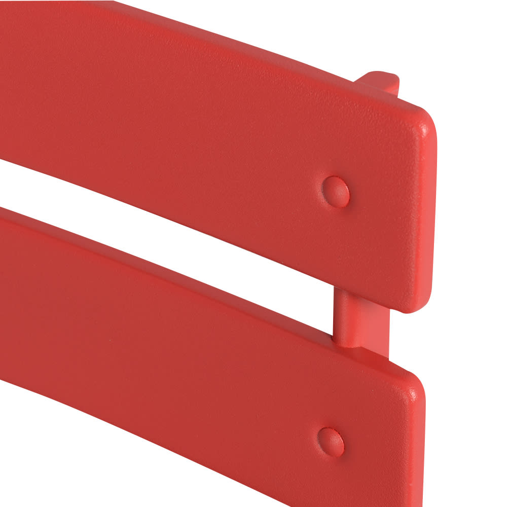 Ensemble bistro pliant en acier rouge VERTUO