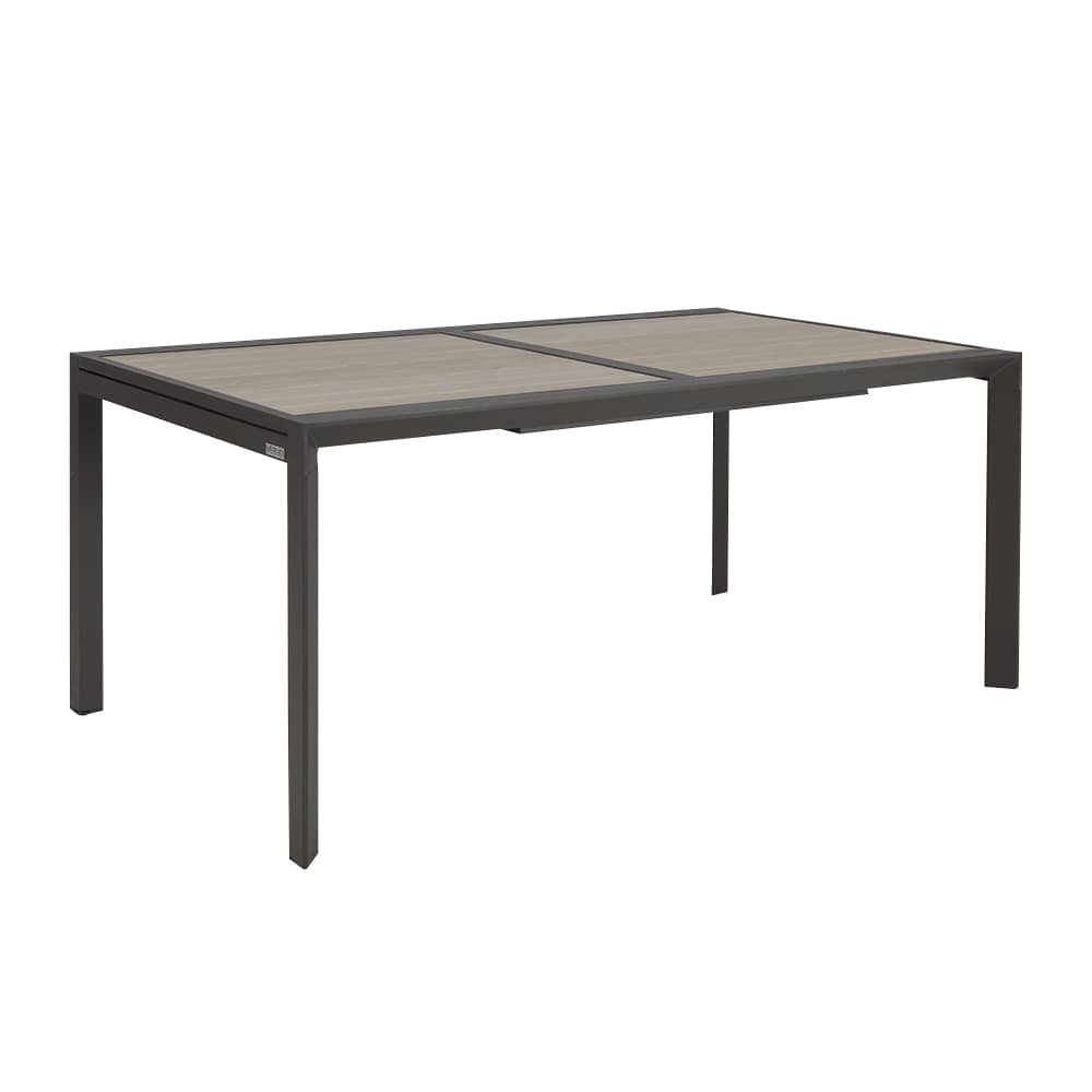 Table de jardin rectangulaire extensible en aluminium chocolat et naturel 39&nbsp;3/8&nbsp;po&nbsp;x&nbsp;106&nbsp;1/4&nbsp;po VERTUO