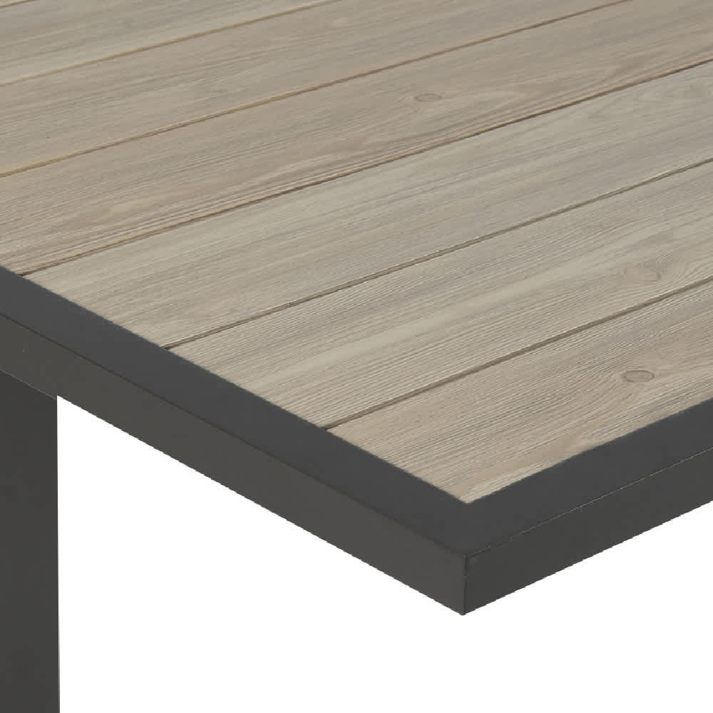Table de jardin rectangulaire extensible en aluminium chocolat et naturel 39&nbsp;3/8&nbsp;po&nbsp;x&nbsp;106&nbsp;1/4&nbsp;po VERTUO