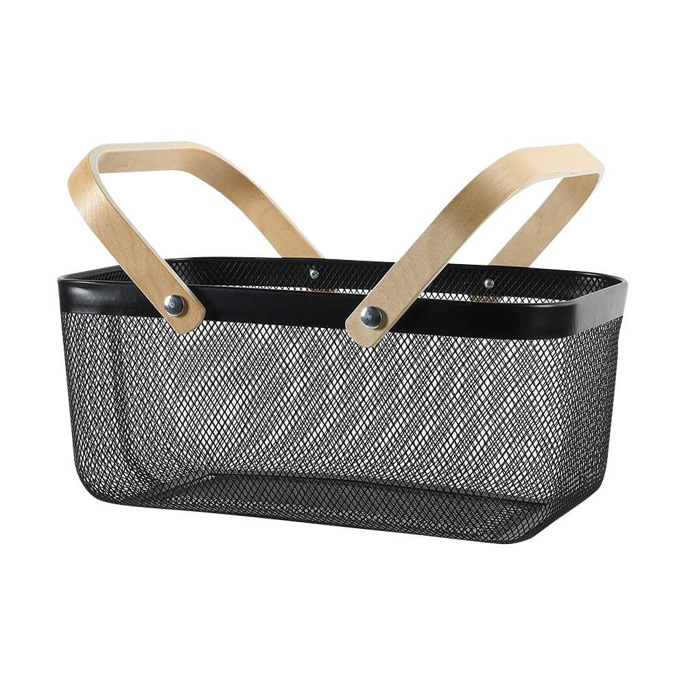 VERTUO Wire Mesh Garden Basket Black 18 L