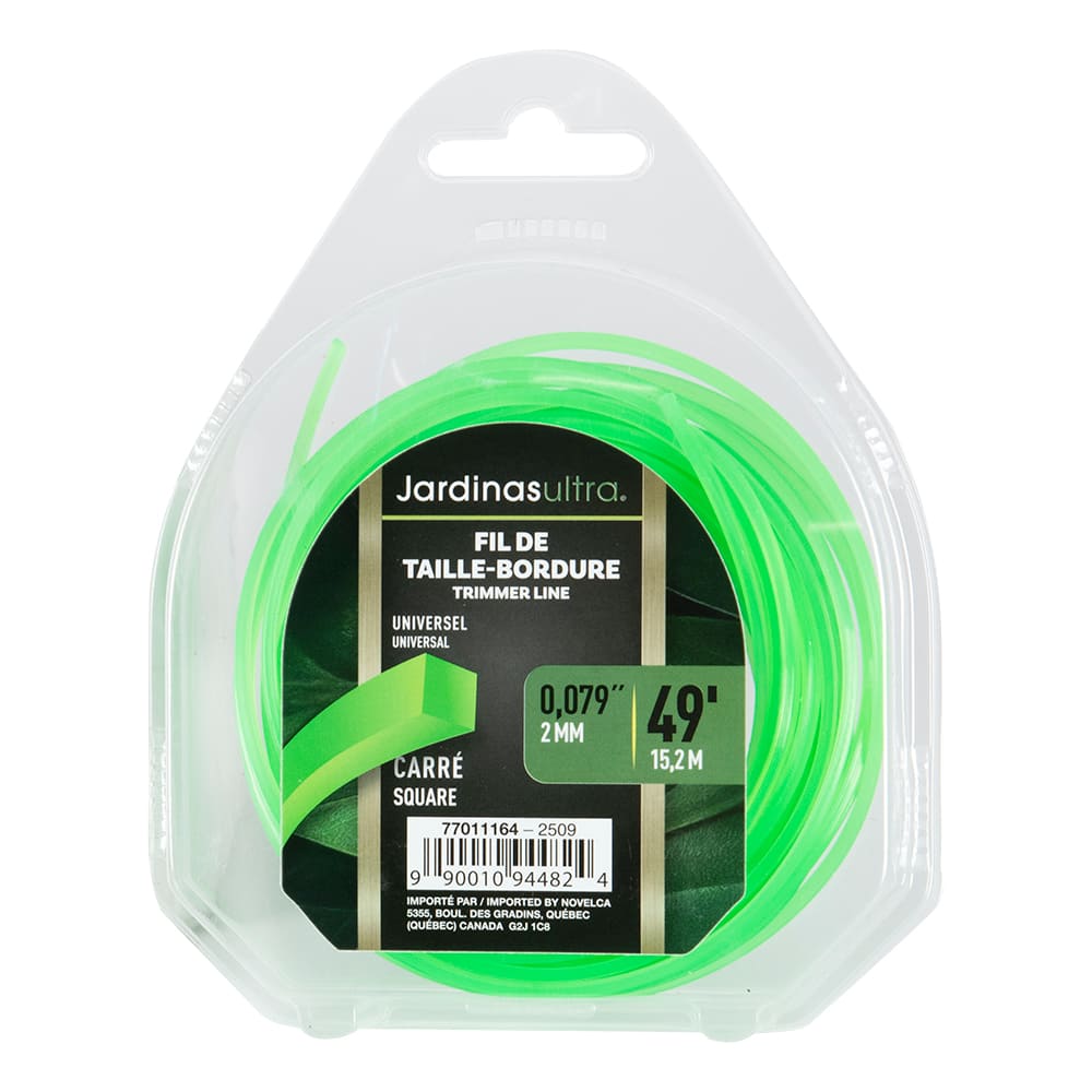 JARDINAS ULTRA Square Trimmer Line 0.079 in. x 49 ft.