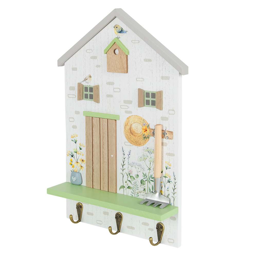 VERTUO House Design Wooden Wall Decoration with Hooks