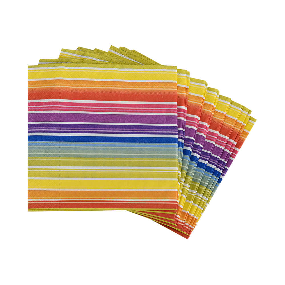 Serviettes de table Arc-en-ciel Pqt/20