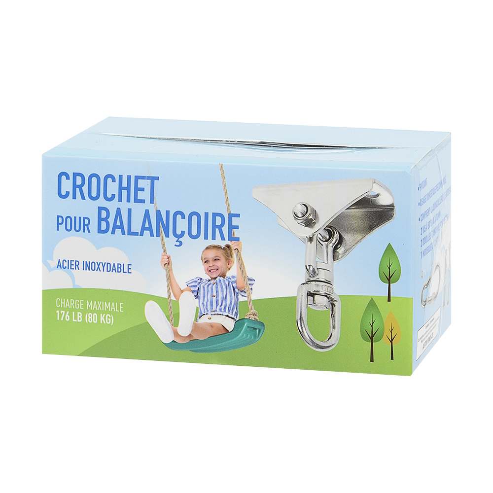 Fixation pour balançoire, hamac indéchirable, kit de fixation avec 2 mousquetons et anneaux en D