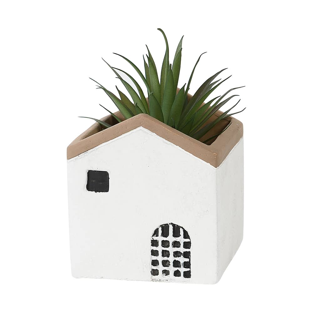 Cache-pot en ciment Maison 4&nbsp;3/8&nbsp;po ASTELLA
