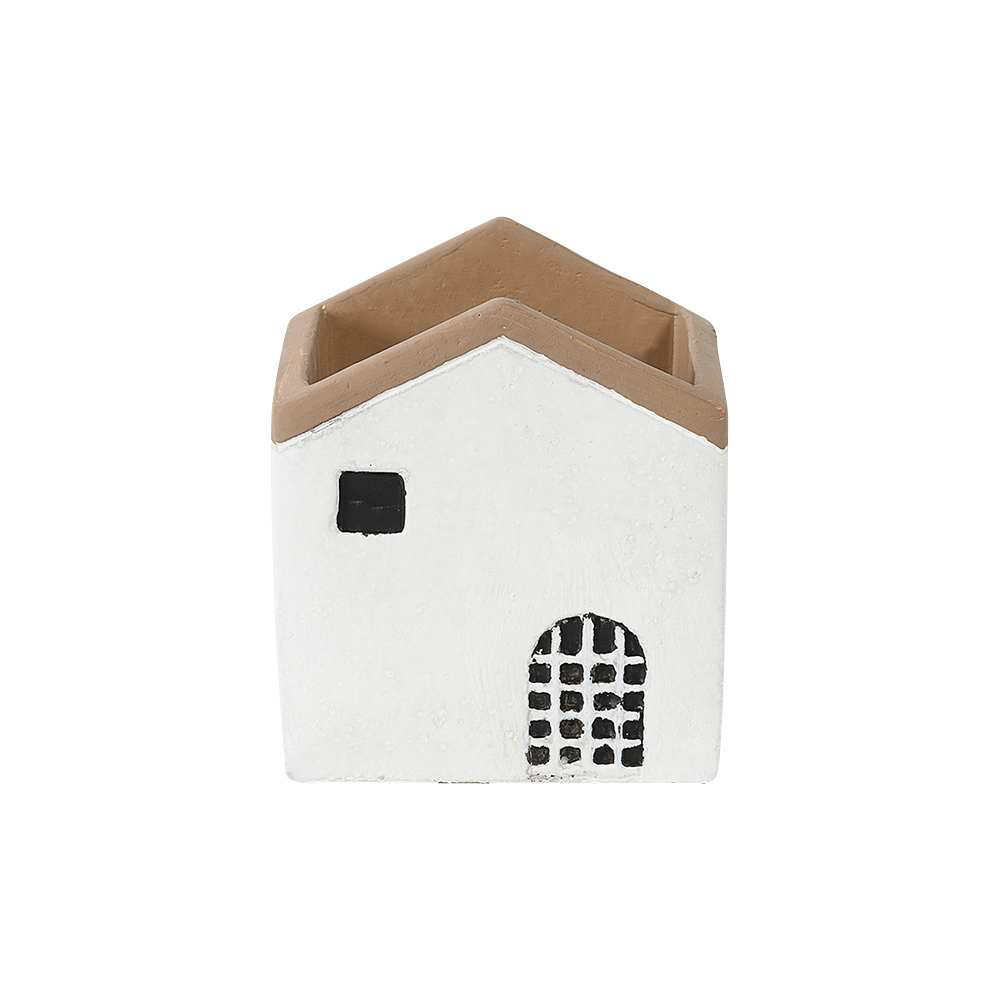 Cache-pot en ciment Maison 4&nbsp;3/8&nbsp;po ASTELLA