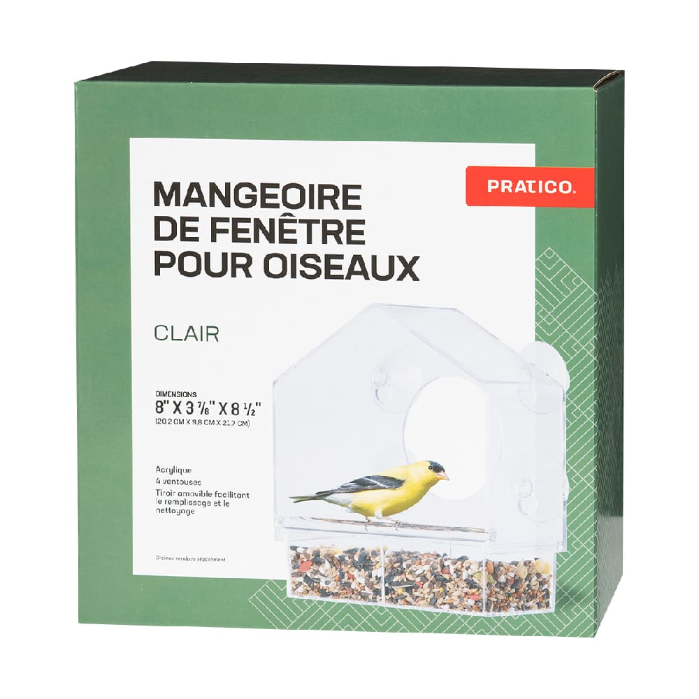 PRATICO Window Bird Feeder