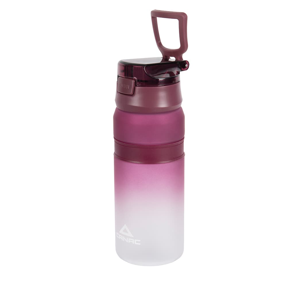 Bouteille d'eau avec paille bordeaux 700 ml CANAC