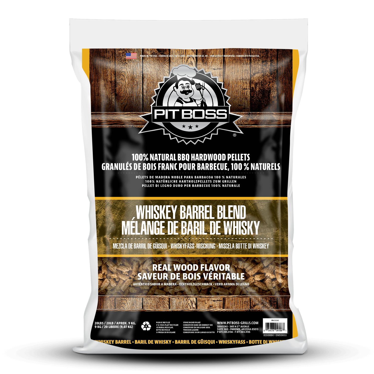 Granules de bois pour BBQ Mélange Whiskey 20 lb