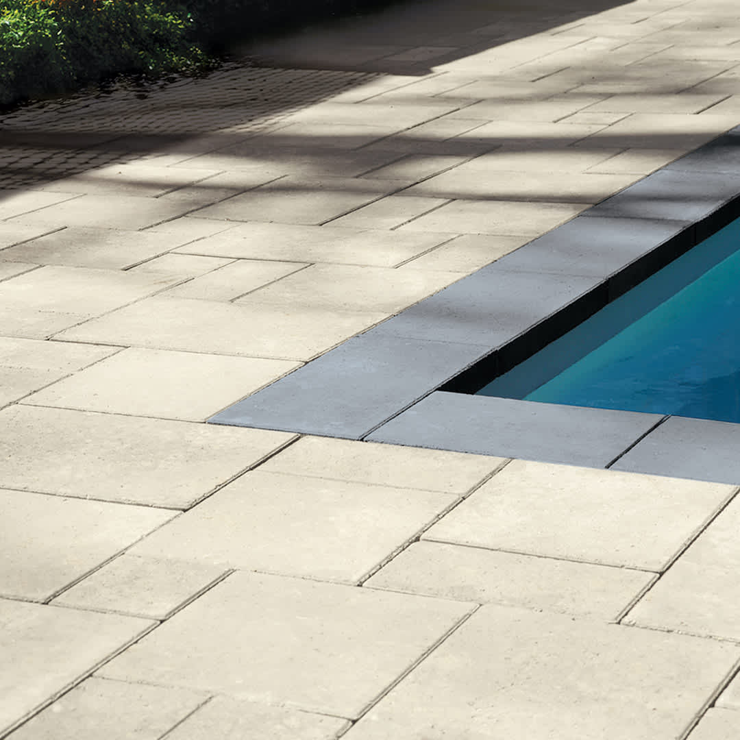 Dalle Urbania modulaire 50&nbsp;mm palette mixte greige