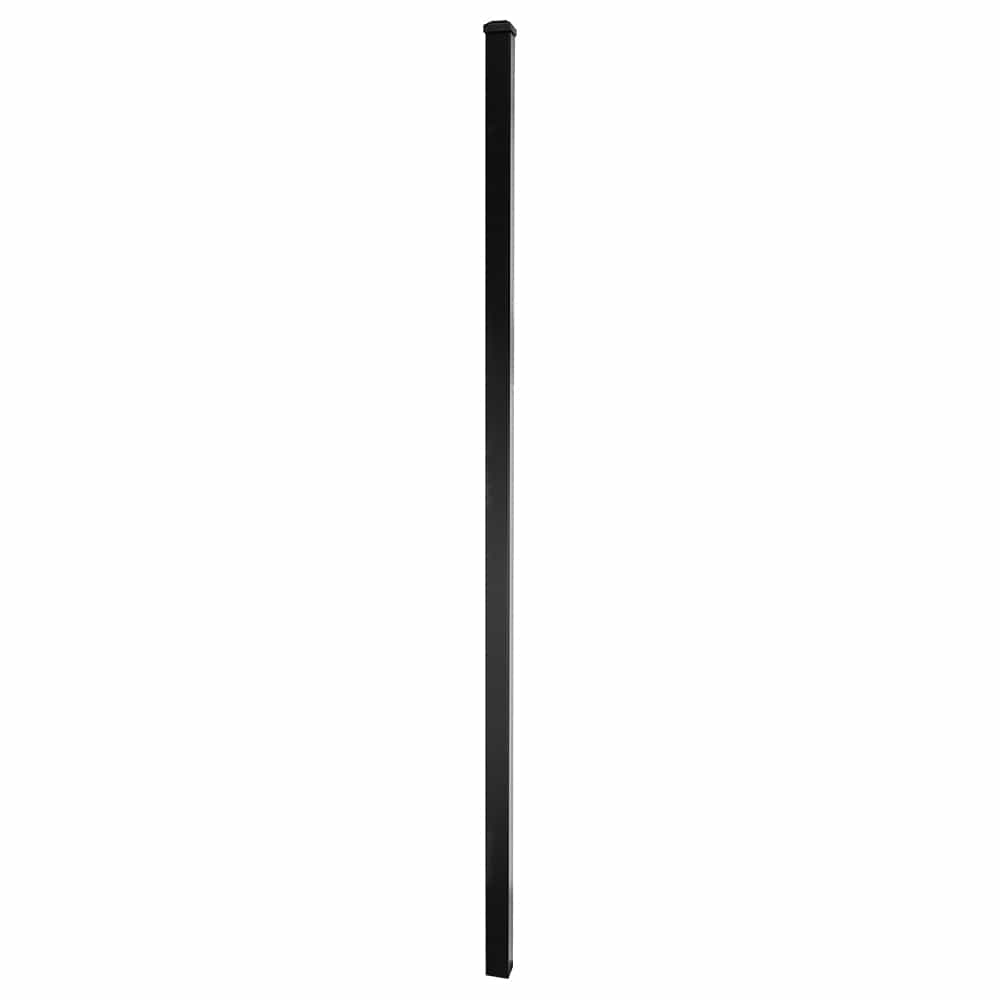 Poteau universel pour clôture en acier galvanisé noir 96&nbsp;po