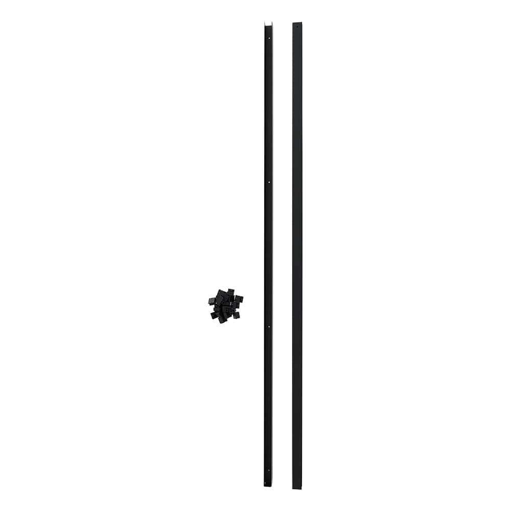 Fence Galvanized Steel U-Channels 72&nbsp;in Pkg/2 Black