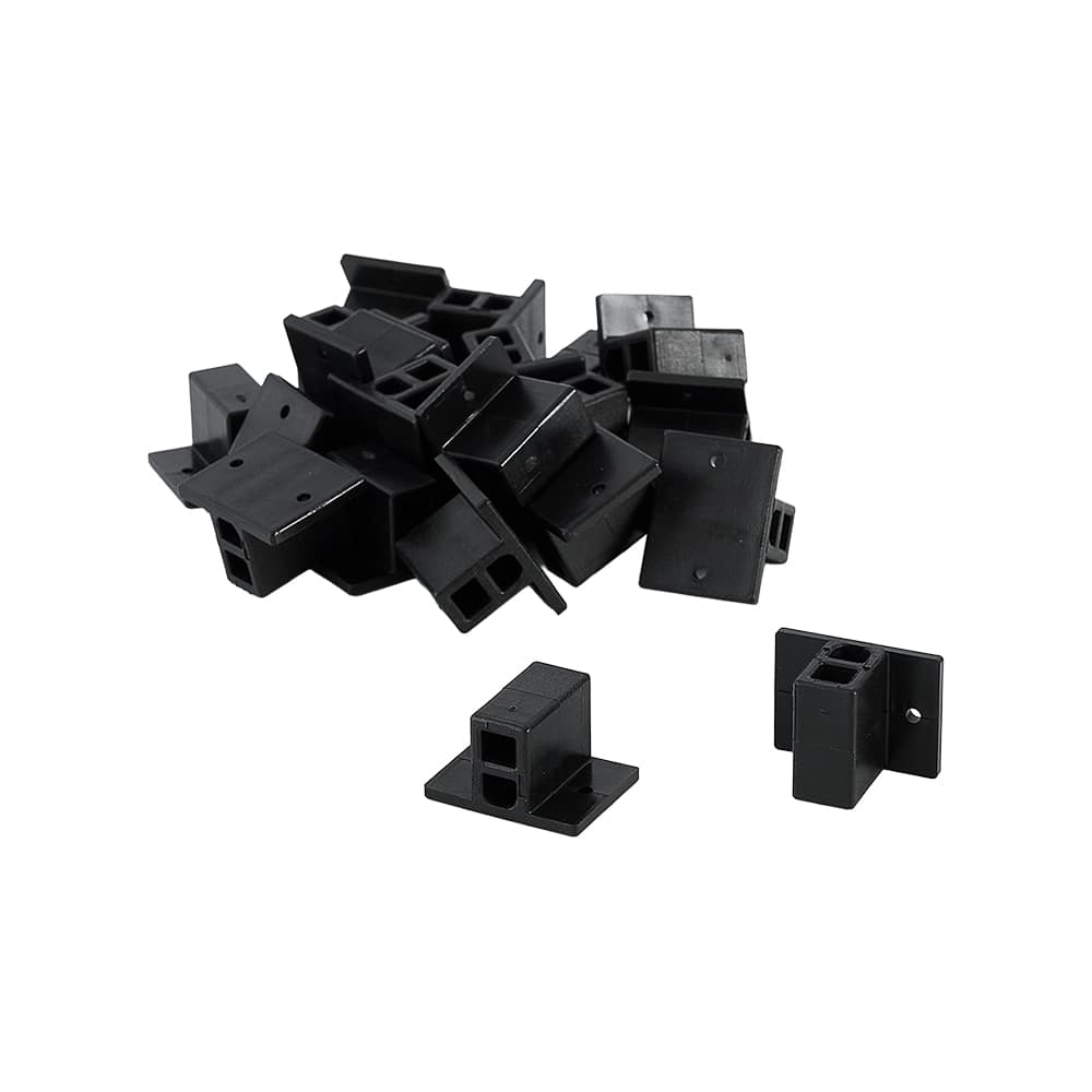 Fence Galvanized Steel U-Channels 72&nbsp;in Pkg/2 Black